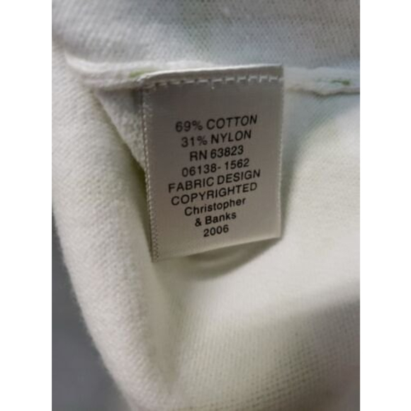 Christopher & Banks Green White Polka Dot Cardigan Sweater Women's Size XL - Picture 3 of 6